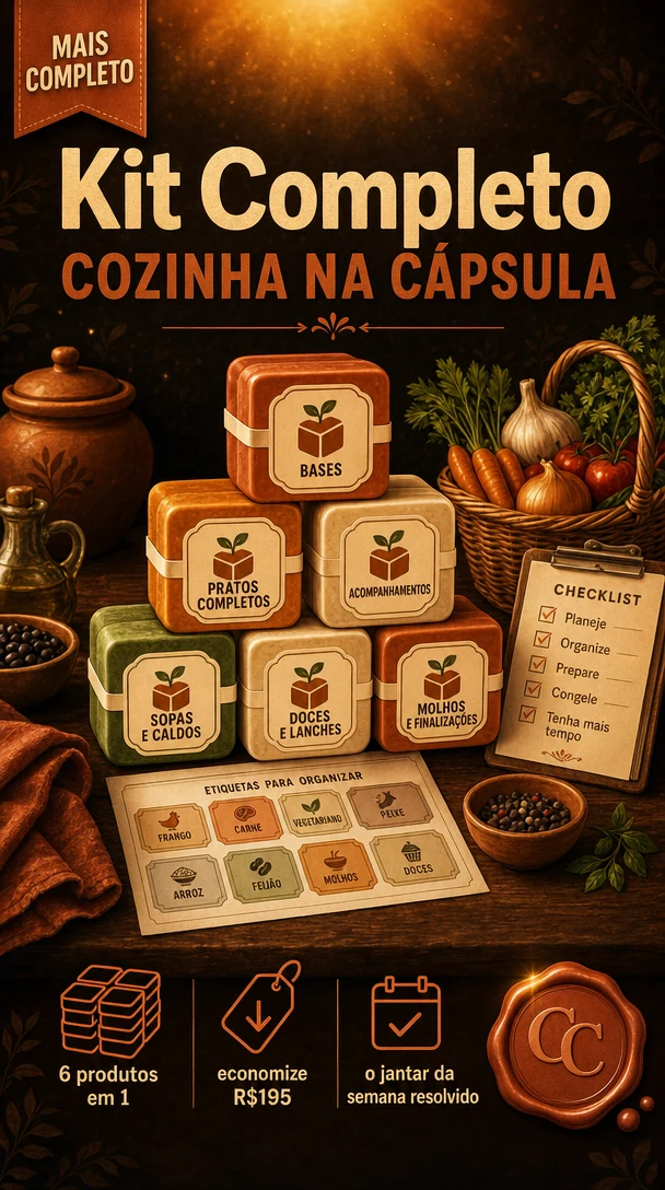 Kit Completo Cozinha na Cápsula, os 6 materiais do método